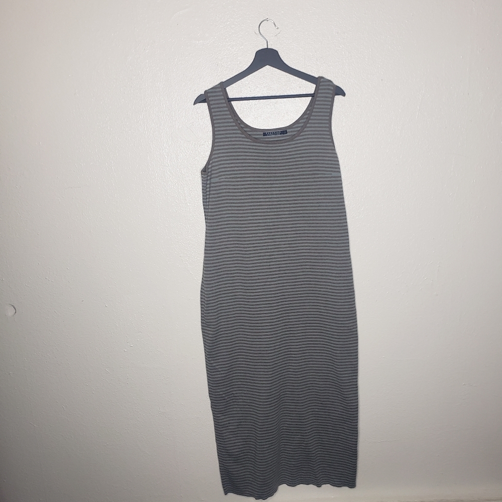 Peruvian Connection Pima Cotton Sleeveless Knit Striped Maxi Dress